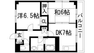 サンハイツ高司1の物件間取画像